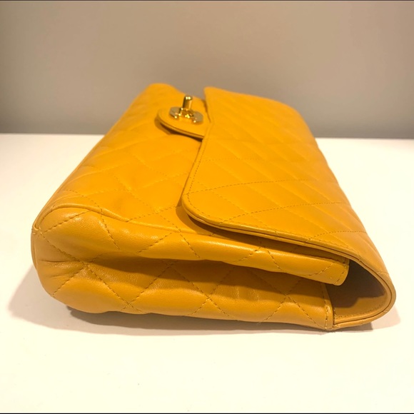 SOLD Chanel Authentic Quilted Flap Leather Clutch - Picture 7 of 13